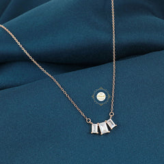 Sparkling Silver Trio Magic Necklace