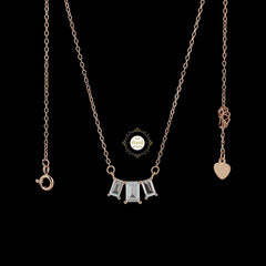 Sparkling Silver Trio Magic Necklace