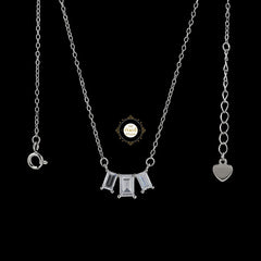 Sparkling Silver Trio Magic Necklace