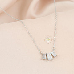 Sparkling Silver Trio Magic Necklace