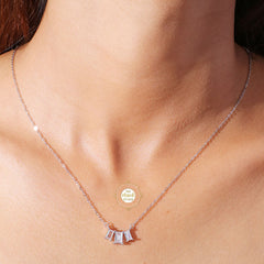 Sparkling Silver Trio Magic Necklace