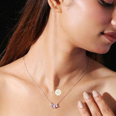 Sparkling Silver Trio Magic Necklace