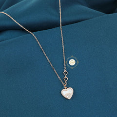 Sparkling Silver Heart to Heart Necklace
