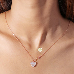 Sparkling Silver Heart to Heart Necklace