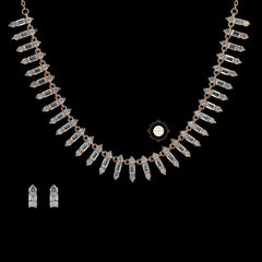 Sparkling Silver Ice Queen Necklace with Earring
