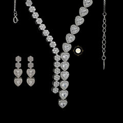 Sparkling Silver Forever Yours Necklace with Earring