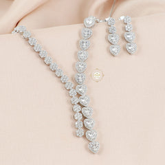 Sparkling Silver Forever Yours Necklace with Earring