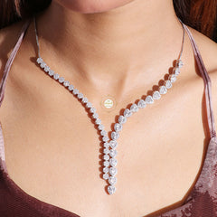 Sparkling Silver Forever Yours Necklace with Earring