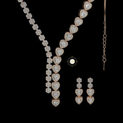 Sparkling Silver Forever Yours Necklace with Earring