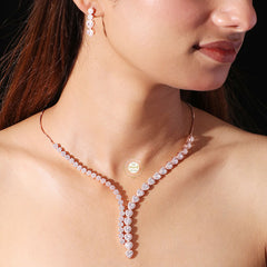 Sparkling Silver Forever Yours Necklace with Earring