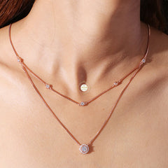 Sparkling Silver Starlit Cascade Necklace with Earring