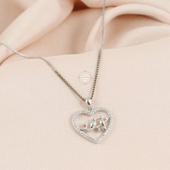 Sparkling Silver Lovebird Serenade Necklace