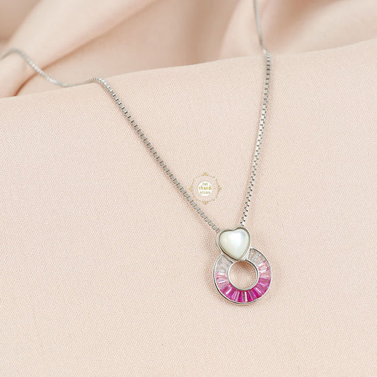 Sparkling Silver Blush Harmony Necklace