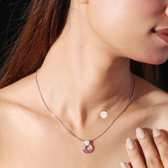 Sparkling Silver Blush Harmony Necklace