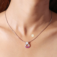 Sparkling Silver Blush Harmony Necklace