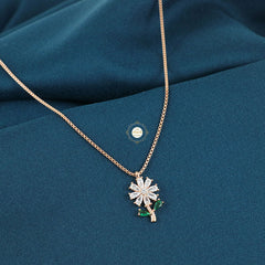 Sparkling Silver Whimsy Bloom Necklace