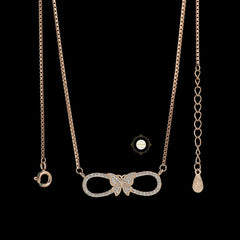 Sparkling Silver Wings of Forever Necklace