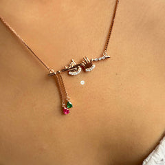 Sparkling Silver Krishna Flute Necklace