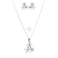 Sparkling Silver Treasure Necklace Set