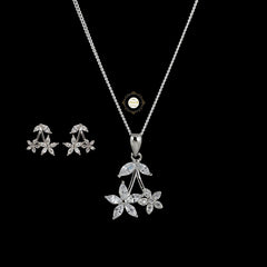 Sparkling Silver Treasure Necklace Set