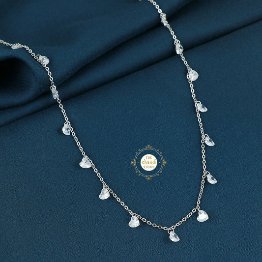 Sparkling Silver Treasure Necklace Set