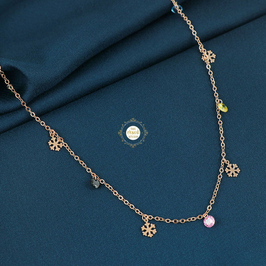 Sparkling Silver Treasure Snowflake Necklace