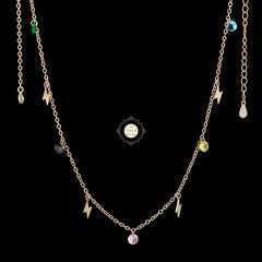 Sparkling Silver Treasure Thunder Necklace