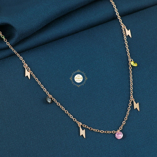 Sparkling Silver Treasure Thunder Necklace