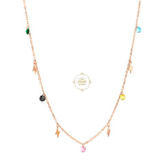 Sparkling Silver Treasure Thunder Necklace