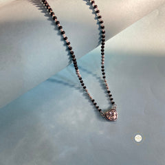 Sparkling Treasure Mangalsutra Pear Necklace With Earring