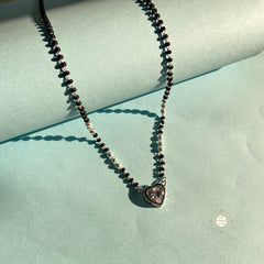 Sparkling Treasure Mangalsutra Pear Necklace With Earring