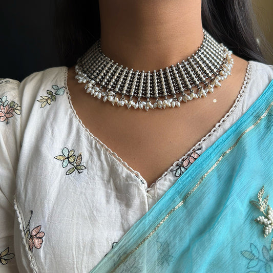 Sterling Silver Pearl Grace Necklace