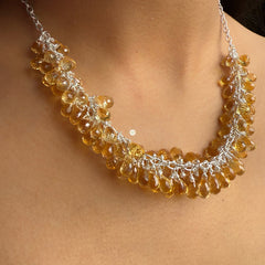 Sterling Silver Natural Citrine Necklace