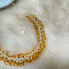 Sterling Silver Natural Citrine Necklace