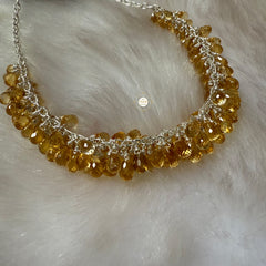 Sterling Silver Natural Citrine Necklace