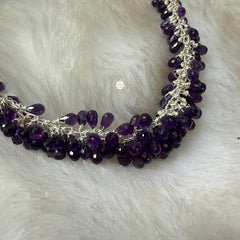 Sterling Silver Natural Amethyst Necklace