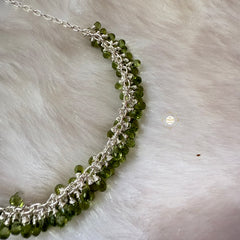 Sterling Silver Natural Peridot Necklace