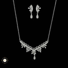 Sterling Silver Starlight Spark Silver Necklace Set