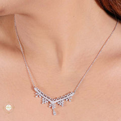 Sterling Silver Starlight Spark Silver Necklace Set