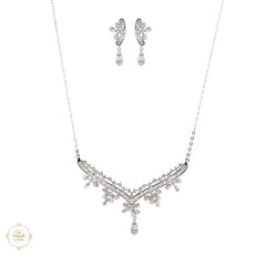 Sterling Silver Starlight Spark Silver Necklace Set