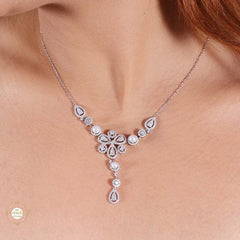 Sterling Silver Sparkling Celestial Shine Necklace