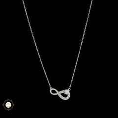 Sterling Silver Sparkling Infinity Necklace