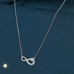 Sterling Silver Sparkling Infinity Necklace