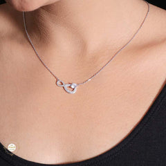Sterling Silver Sparkling Infinity Necklace