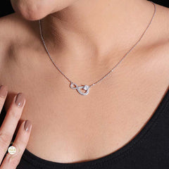 Sterling Silver Sparkling Infinity Necklace