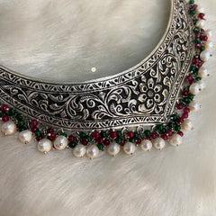 Sterling Silver Kundan Chitai Choker