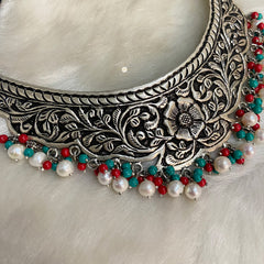 Sterling Silver Turquoise Gulbahaar Choker