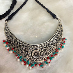Sterling Silver Turquoise Gulbahaar Choker