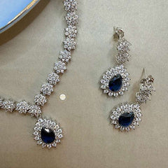 Sparkling Silver Twilight Sapphire Set
