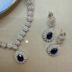 Sparkling Silver Twilight Sapphire Set